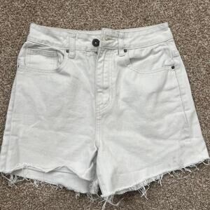 Cotton on white high rise denim